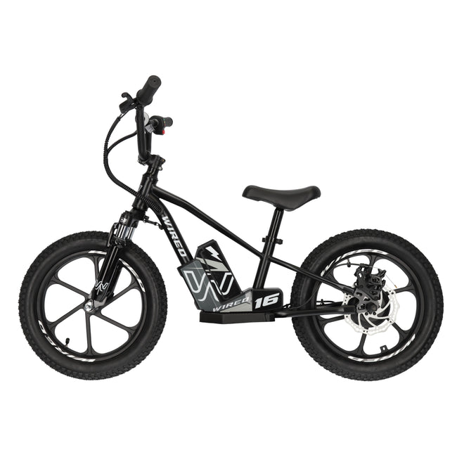 Wired Bikes Electric Balance Bike - Mk II - 16" - Matte Black Hover Image