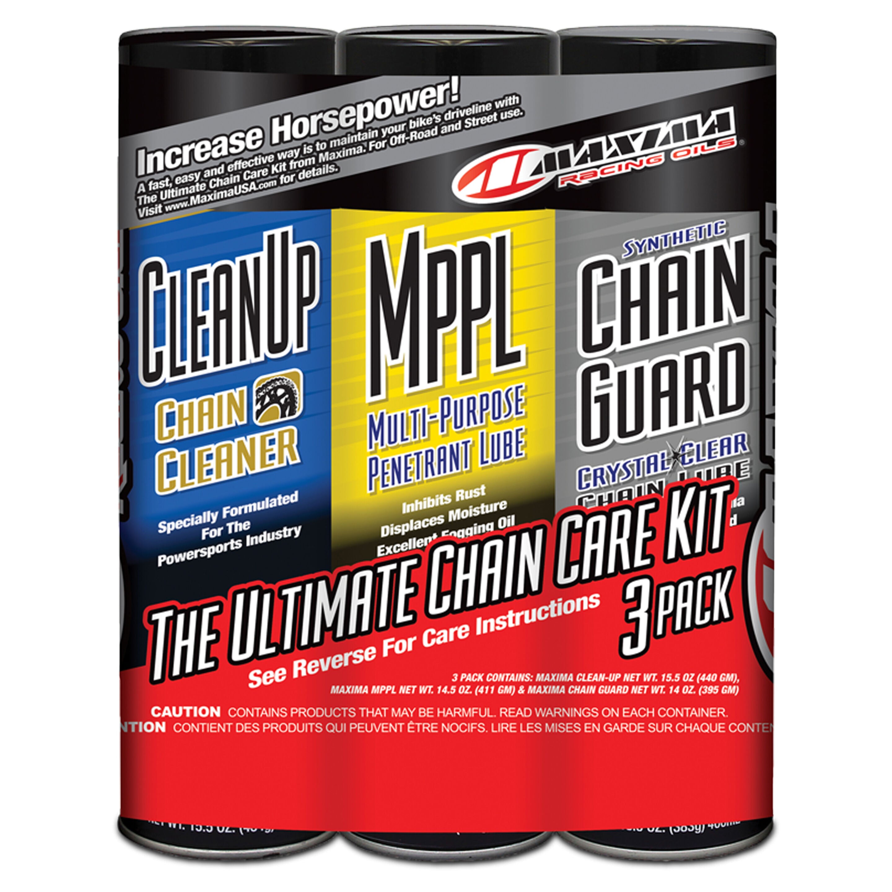 Maxima Racing Oils Chain Guard Ultimate Chain Care Combo Pack - 3 Pack