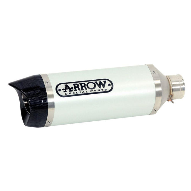 ARROW 71817AK Silencer - THUNDER Aluminium Silver with Carbon End Cap Hover Image