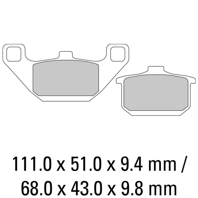 FERODO Disc Pad Set - FDB339 P Platinum Non Sintered Compound Hover Image