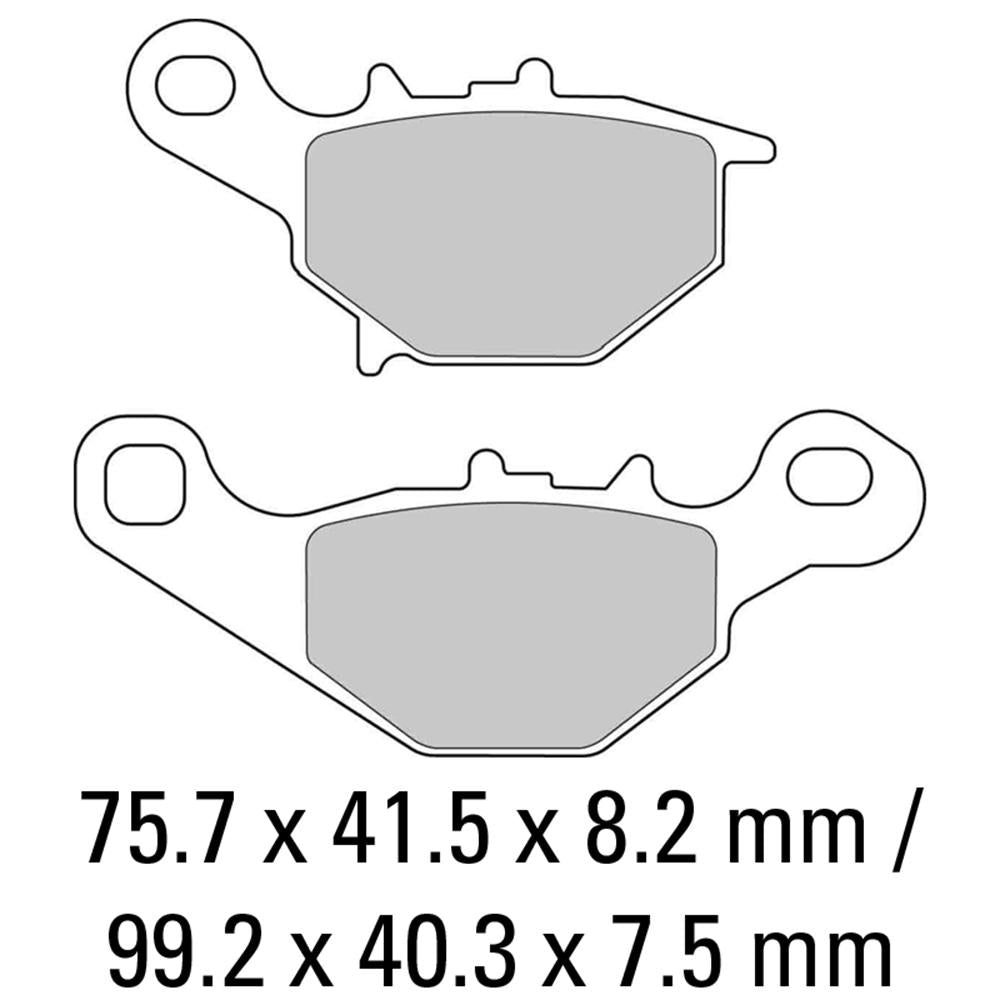 FERODO Disc Pad Set - FDB2133 EF ECO Friction Non Sintered Compound