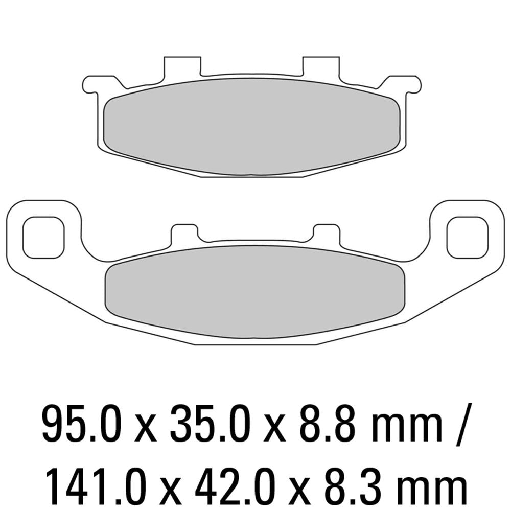 FERODO Disc Pad Set - FDB481 EF ECO Friction Non Sintered Compound