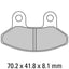 FERODO Disc Pad Set - FDB2108 EF ECO Friction Non Sintered Compound