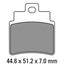 FERODO Disc Pad Set - FDB2141 EF ECO Friction Non Sintered Compound