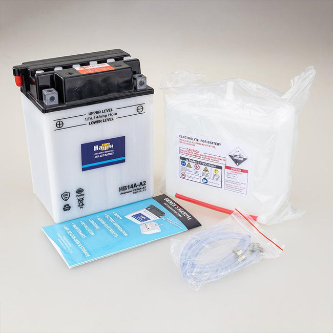 ROADSTAR 14Ah CB14A-A2 or HB14A-A2 BATTERY 12V Flood Cell Heavy Duty Main Image