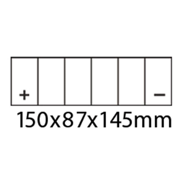 ROADSTAR CTX14-BS or HTX14-BS BATTERY 12V MF  12Ah Hover Image