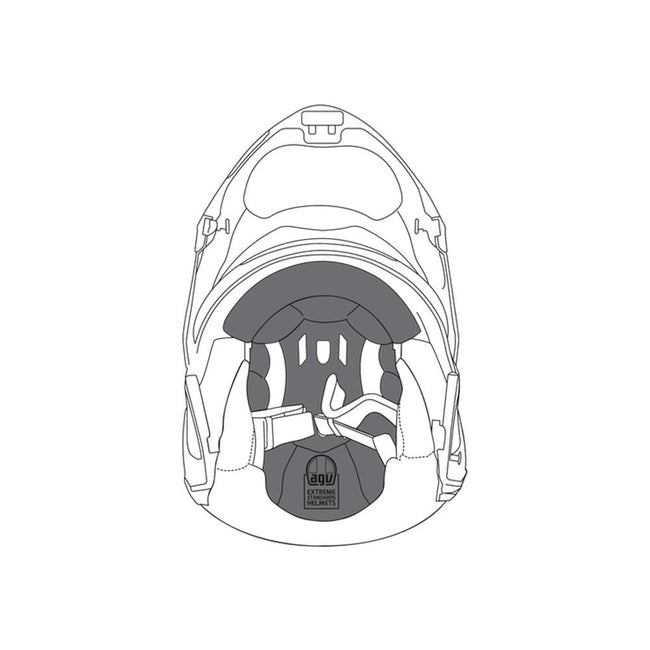 AGV REMOVABLE CROWN PAD SPORTMODULAR SIZE XS Hover Image