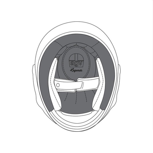 AGV REMOVABLE CROWN PAD PREMIUM X3000 BLACK SIZE XS Hover Image