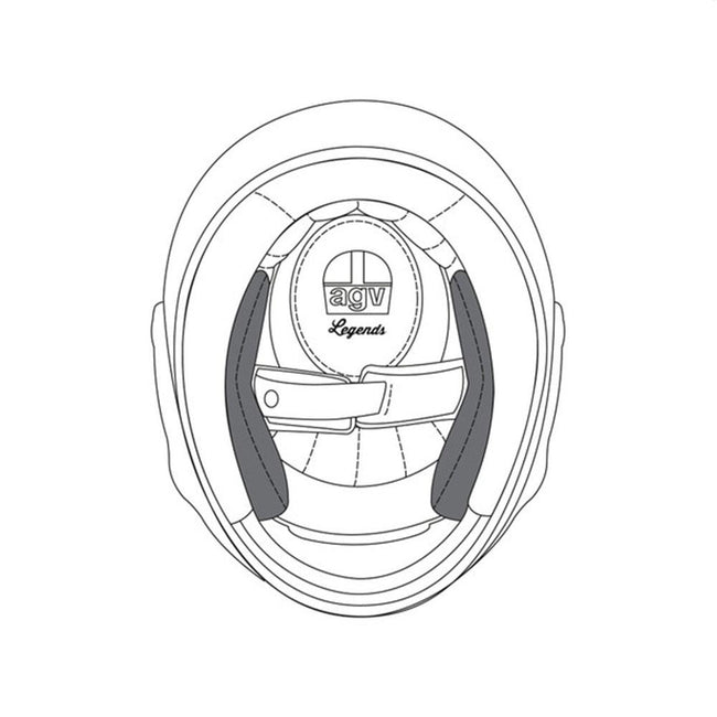 AGV CHEEK PADS PREMIUM X3000 BLACK SIZE S Hover Image