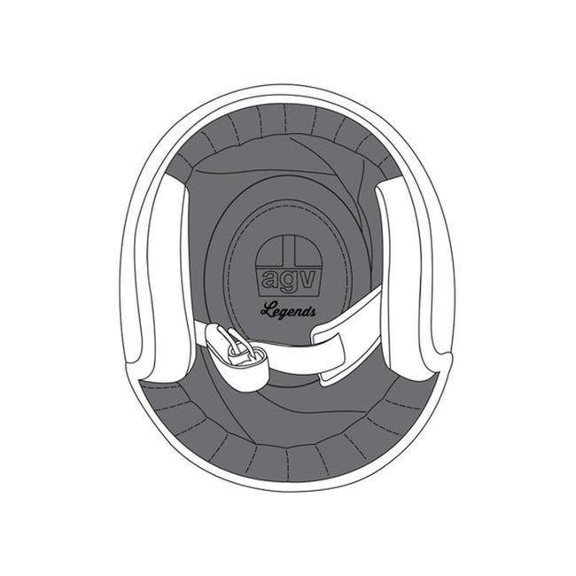 AGV REMOVABLE CROWN PAD X70 BLACK SIZE XXL Hover Image