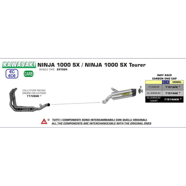 ARROW 71728MI Header-Collector Set - Stainless steel 4:2:1 Non-Cat Main Image
