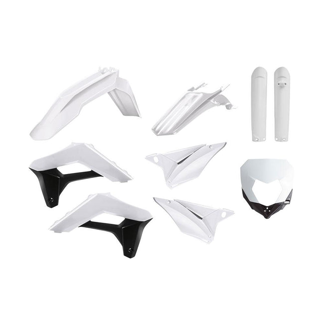 POLISPORT ENDURO KIT SHERCO SE-R/SEF-R 17-23 - WHITE (INCL HEADLIGHT SURROUND & FORK GUARDS**) Hover Image