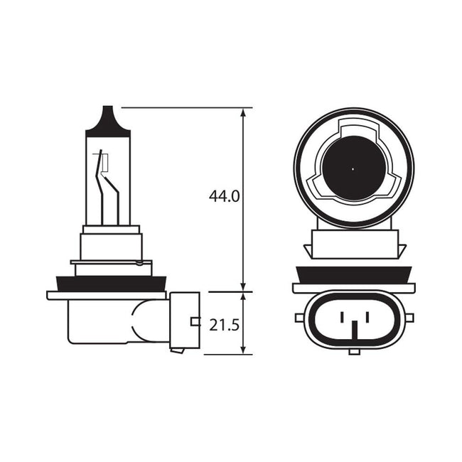 BULB - HALOGEN 12V 35W - H8 - PGJ19-2 Hover Image