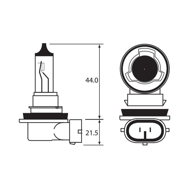 BULB - HALOGEN 12V 55W - H11 - PGJ19-2 Hover Image
