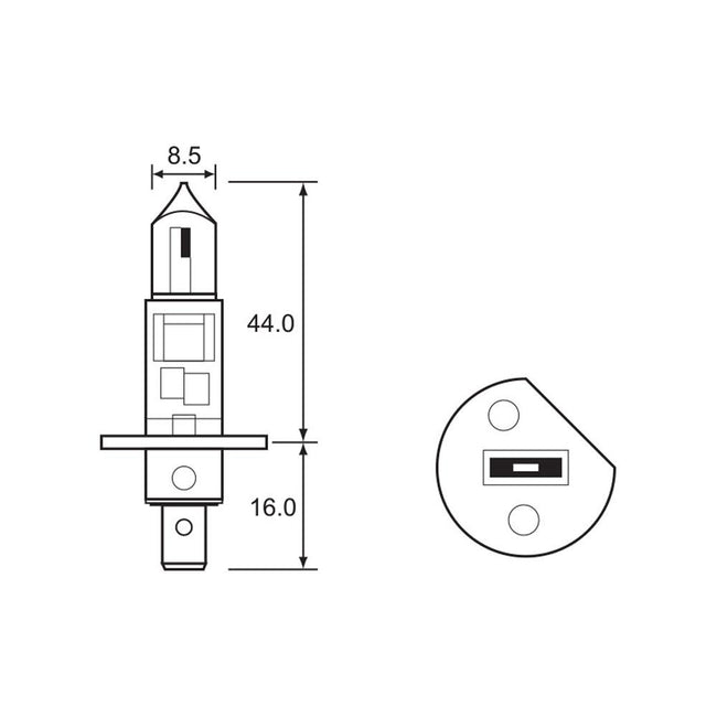 BULB - HALOGEN 12V 55W - H1 - P14.5S Hover Image