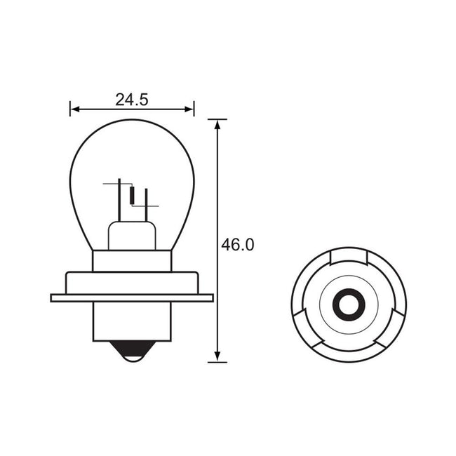 BULB - HEADLIGHT 12V 15W - P26S Hover Image