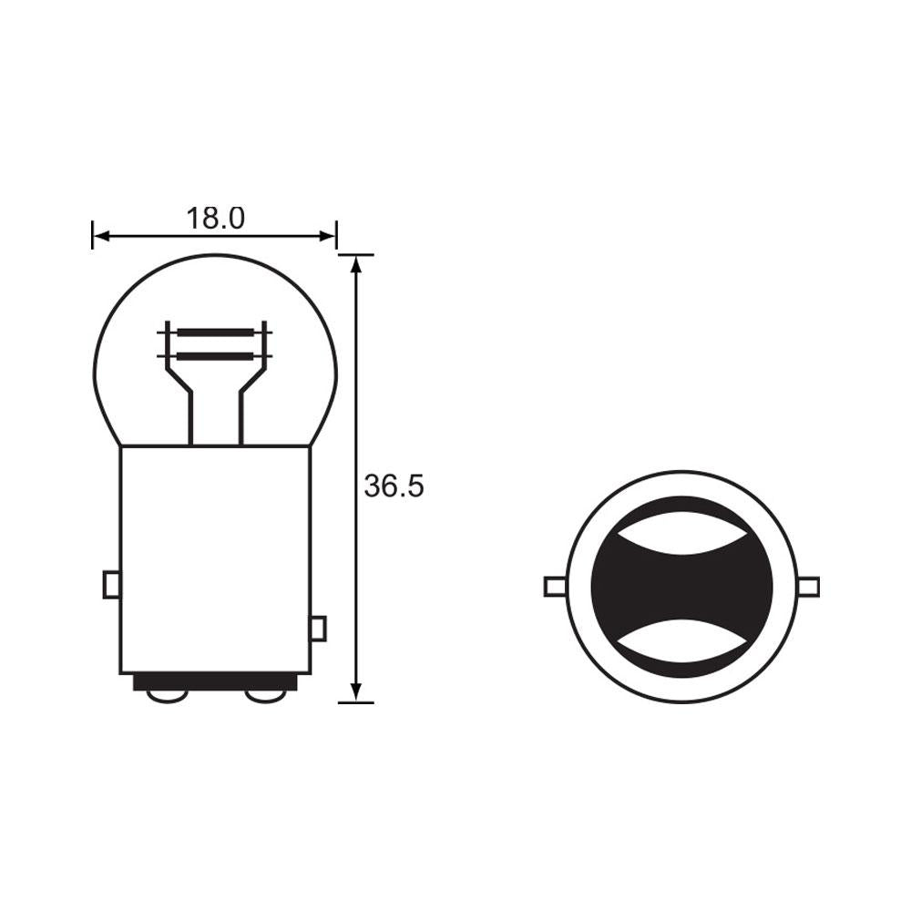 BULB - STOP TAIL 12V 21/5W - BAY15D (45-194-60)