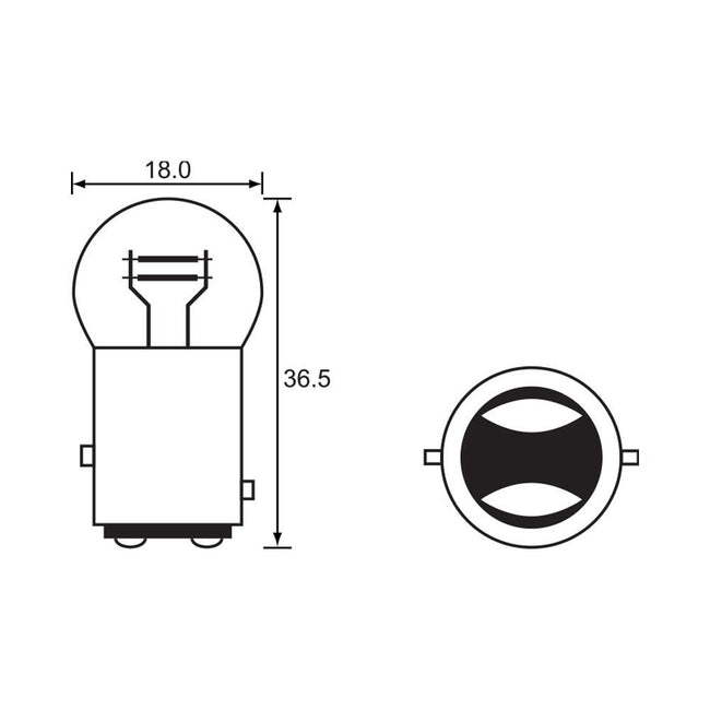 BULB - STOP TAIL 12V 21/5W - BAY15D (45-194-60) Hover Image