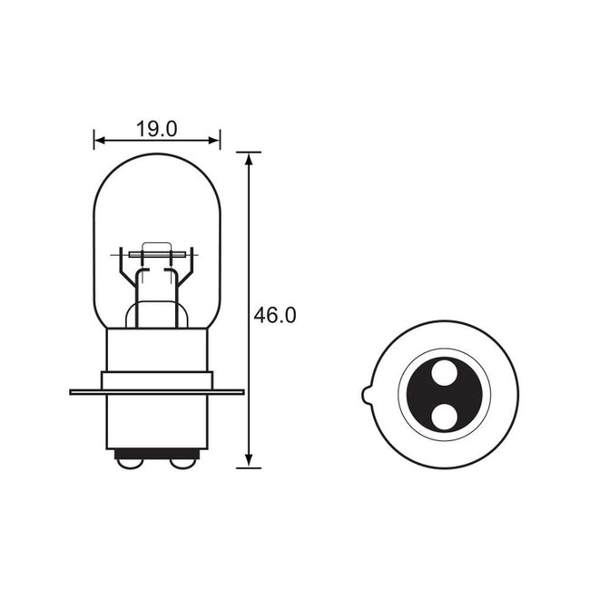 BULB - HEADLIGHT 12V 25/25W - PX15D Hover Image