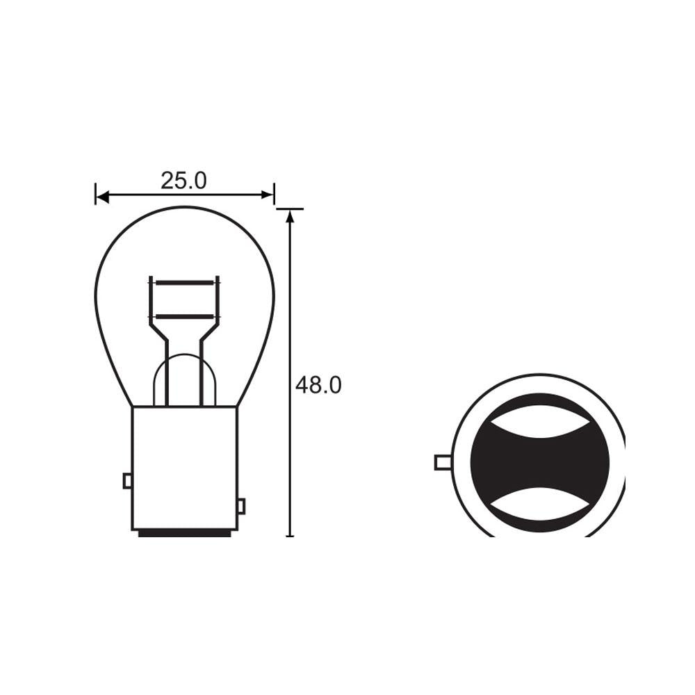 BULB - STOP TAIL 12V 21/5W - BAY15D (45-487-5B)
