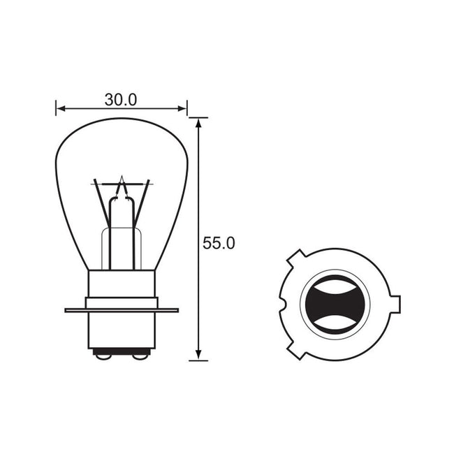 BULB - HEADLIGHT 12V 35/35W - P15D-3 Hover Image