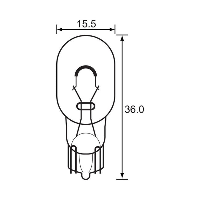 BULB - WEDGE TYPE 12V 16W - W16W Hover Image