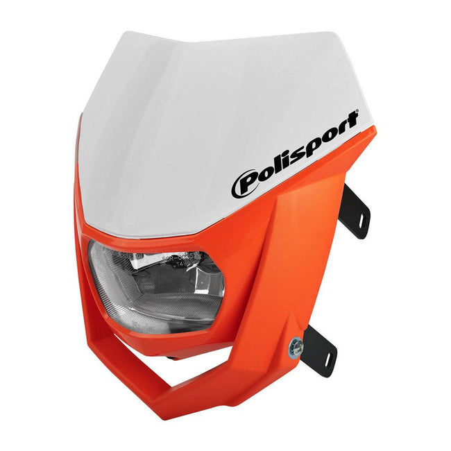 POLISPORT HEADLIGHT HALO - ORANGE / WHITE Main Image