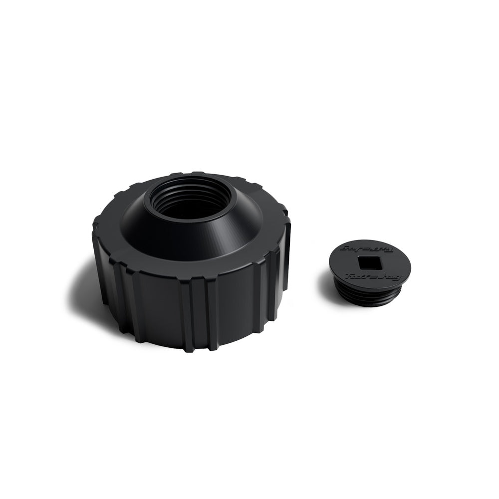 Standard Cap with Center Plug - Black