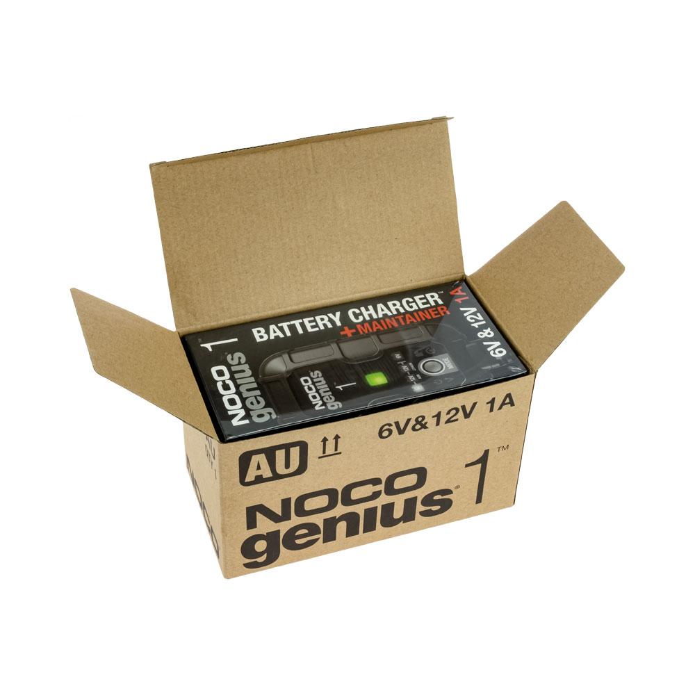 NOCO Genius 1 Battery Charger for Lead Acid 6 & 12V and 12.8V Lithium Batteries