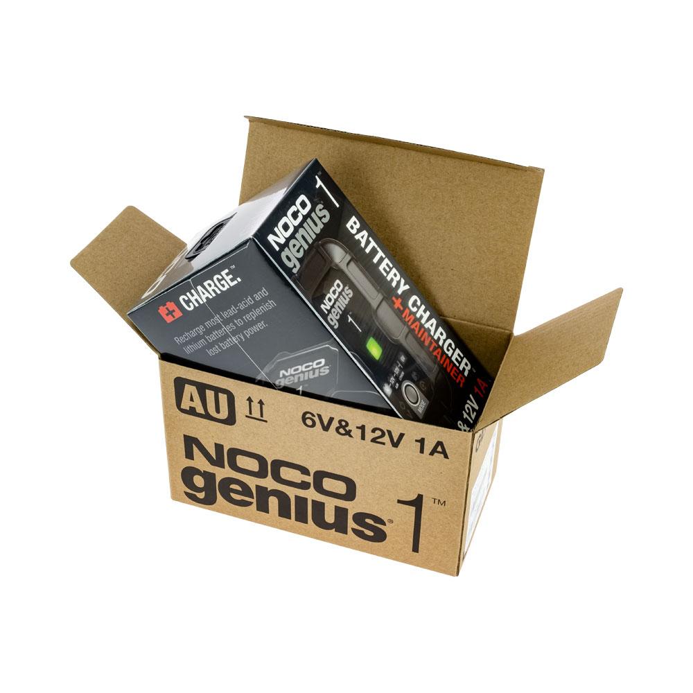 NOCO Genius 1 Battery Charger for Lead Acid 6 & 12V and 12.8V Lithium Batteries