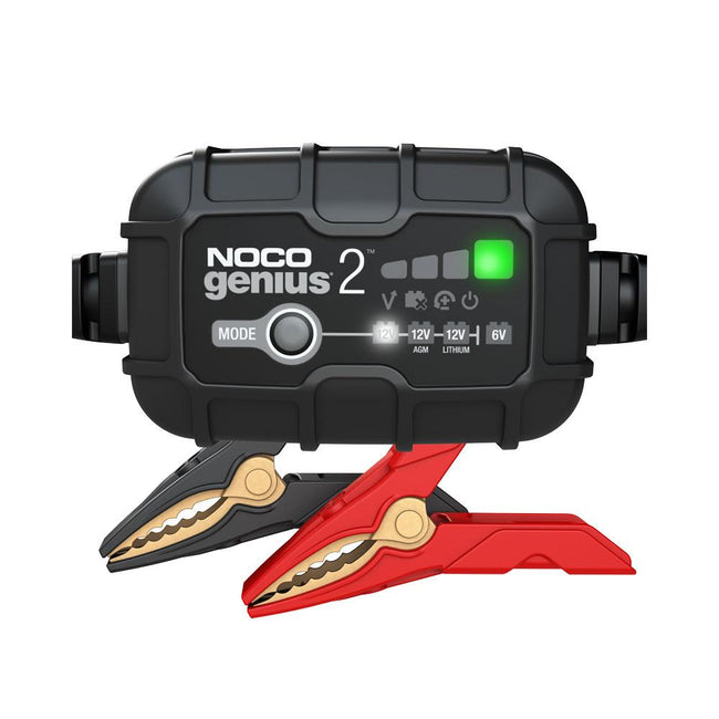 NOCO Genius 2 Battery Charger for Lead Acid 6 & 12V and 12.8V Lithium Batteries Hover Image
