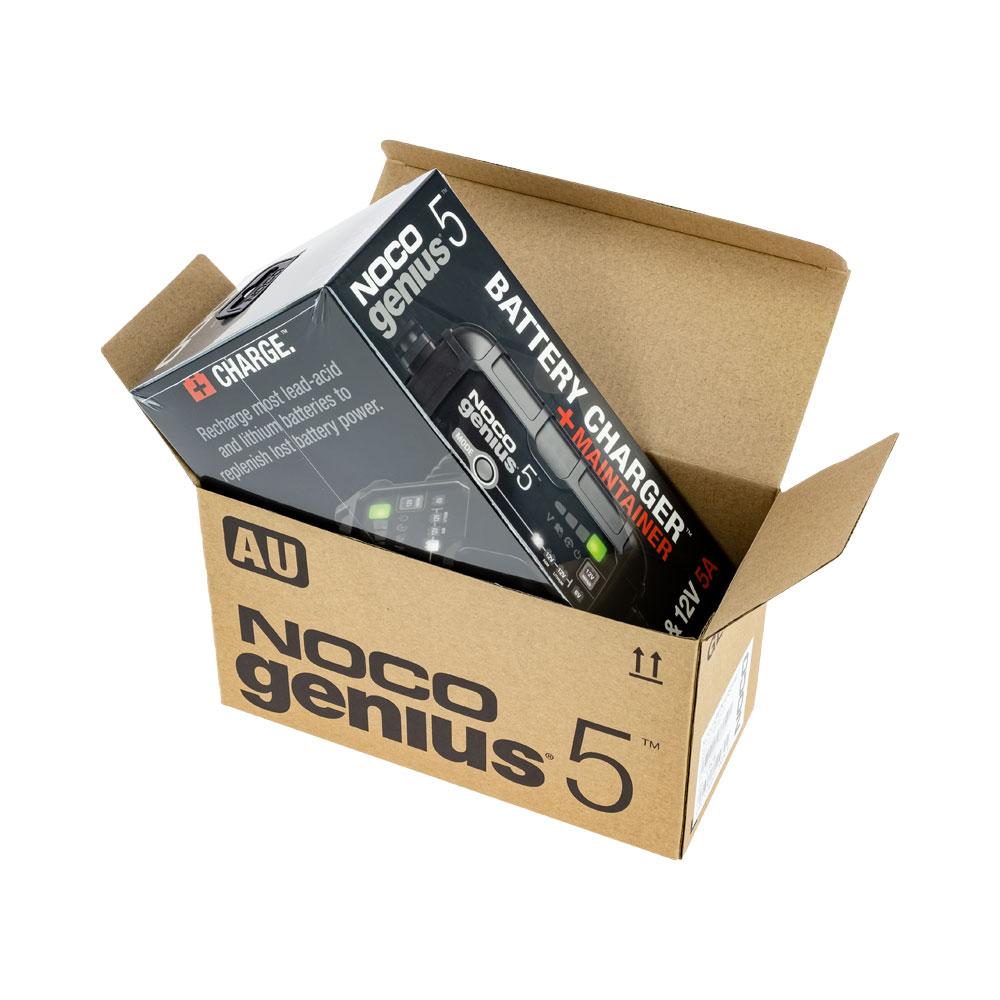 NOCO Genius 5 Battery Charger for Lead Acid 6 & 12V and 12.8V Lithium Batteries