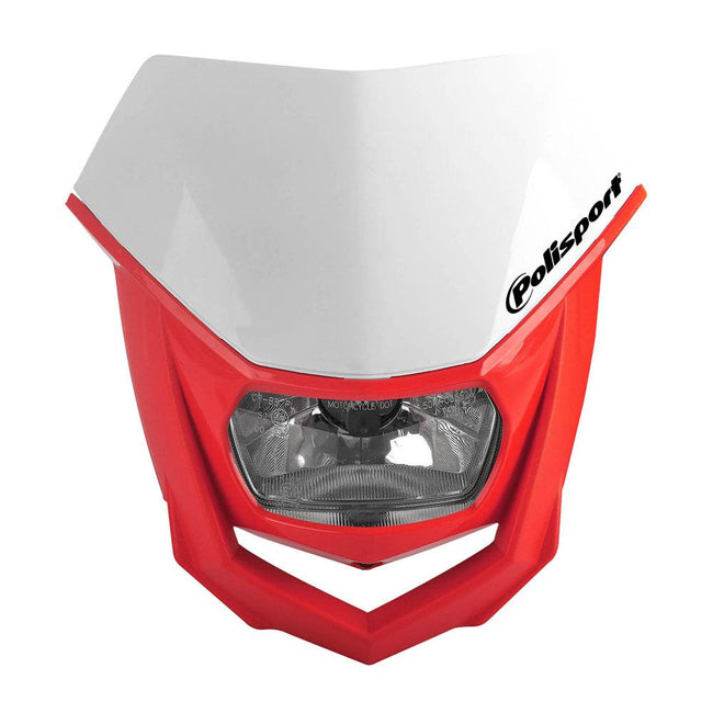 POLISPORT HALO HEADLIGHT - RED / WHITE Hover Image
