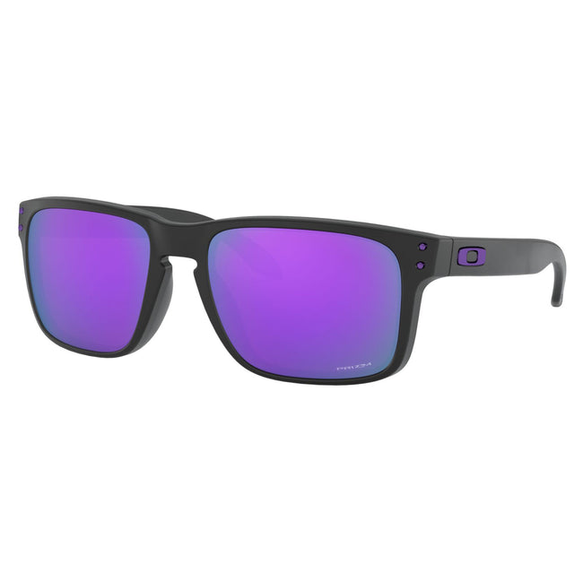 Oakley Sunglasses - Holbrook - Matte Black - Prizm Violet Lens Hover Image