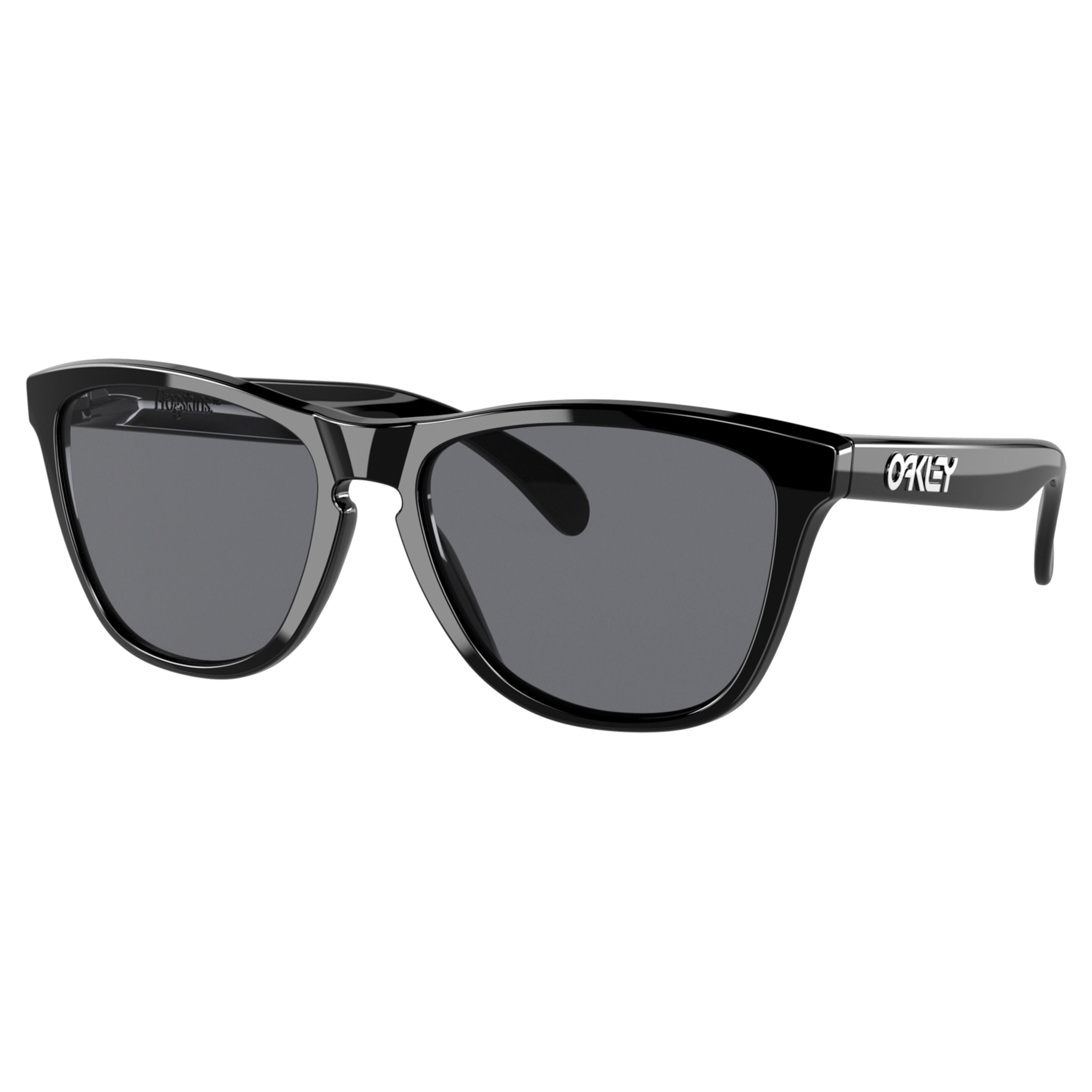 Oakley Sunglasses - Frogskins - Polished Black - Grey Lens