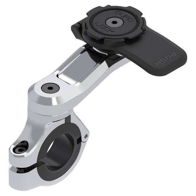 Quad Lock Motorcycle Handlebar Mount Pro - Chrome Hover Image
