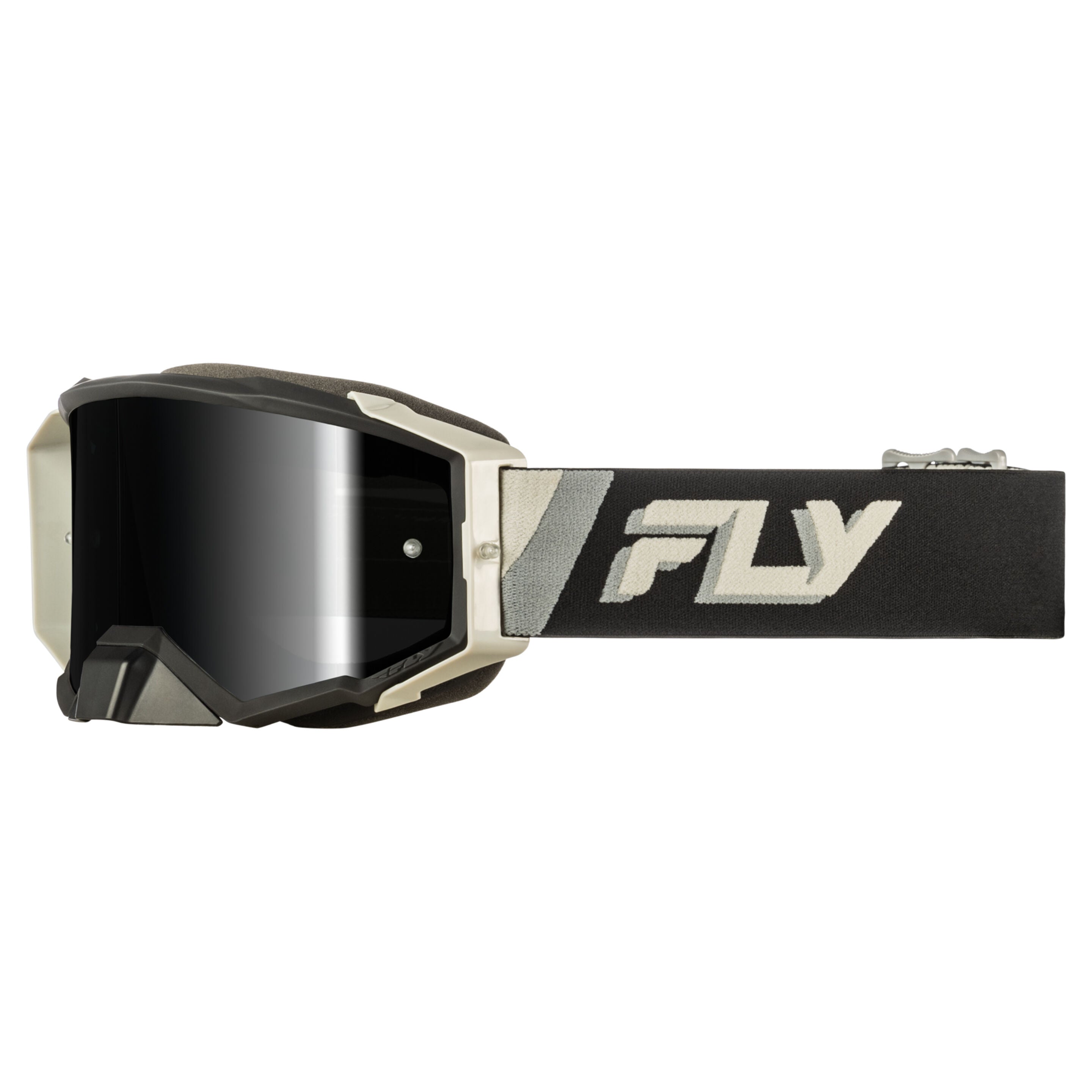 Fly Racing Zone Elite Google - Black/Grey- Black Mirror/Smoke Lens