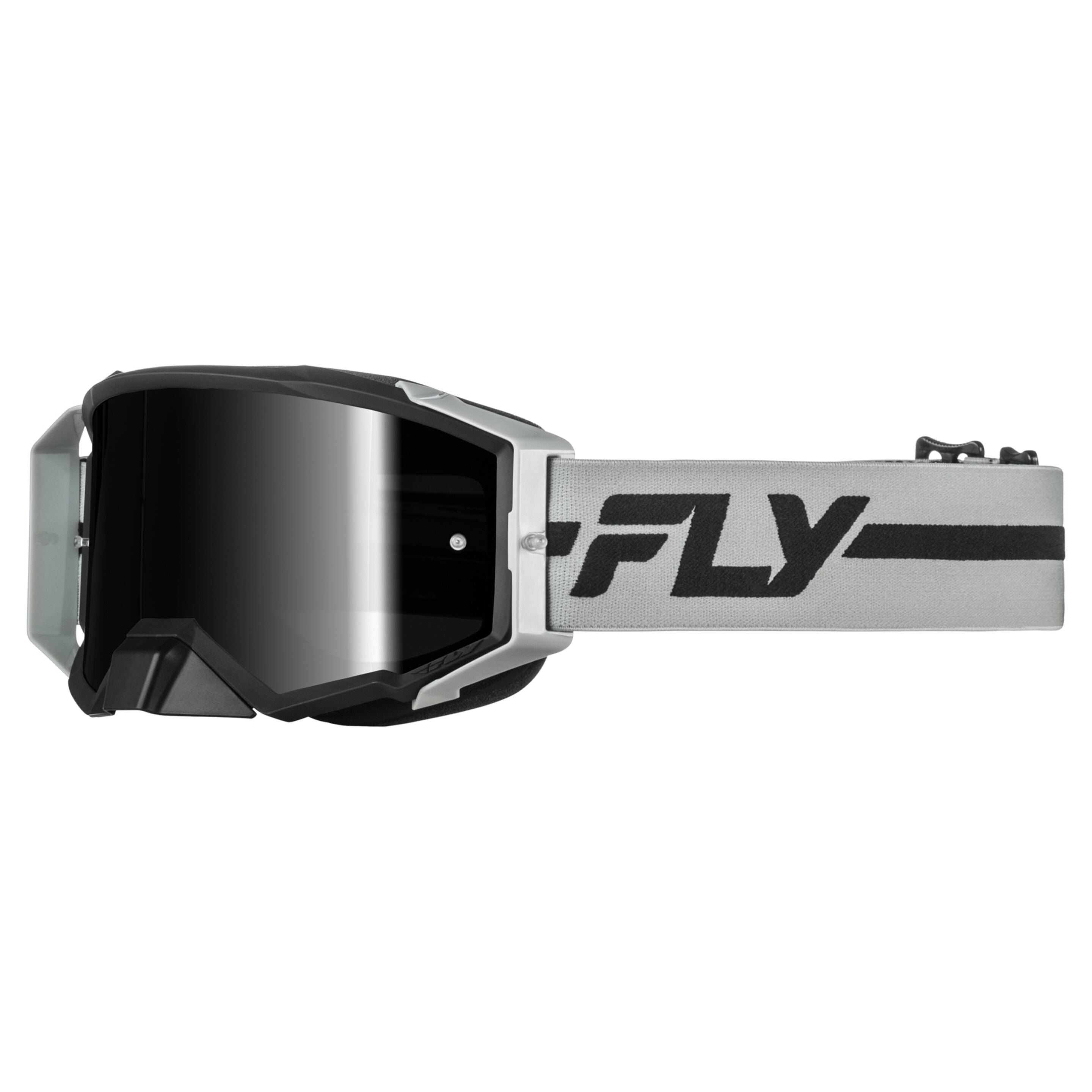 Fly Racing Zone Pro Goggle - Grey/Black - Black Mirror/Smoke Lens