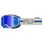 Fly Racing Zone Pro Goggle - Grey/Blue - Blue Mirror/Smoke Lens