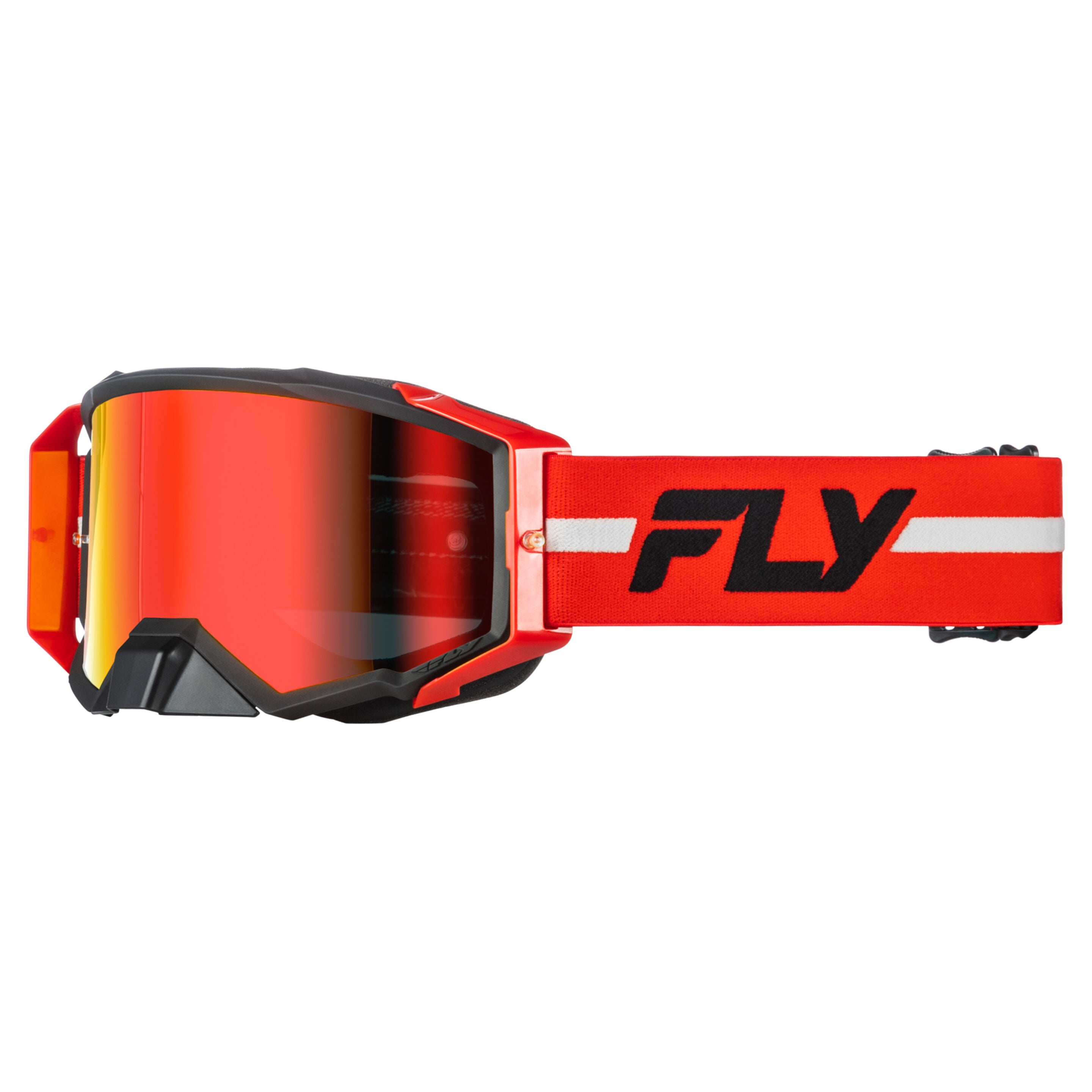 Fly Racing Zone Pro Goggle - Red/Black/Grey - Red Mirror/Smoke Lens