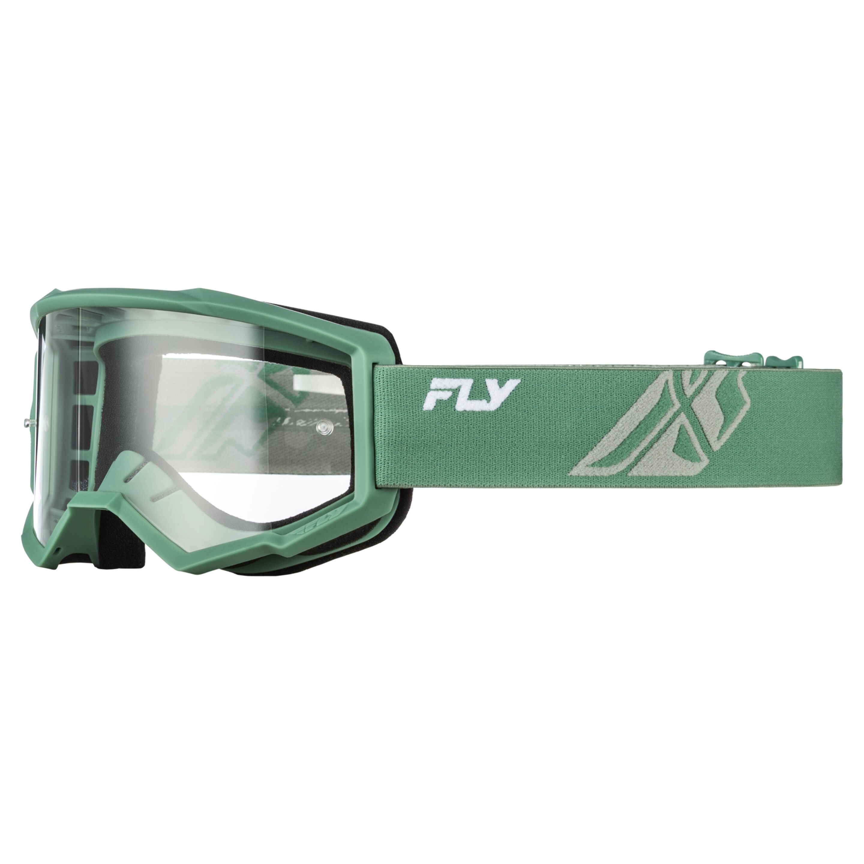 Fly Racing Focus Goggle - Youth - Olive/Grey - Clear Lens