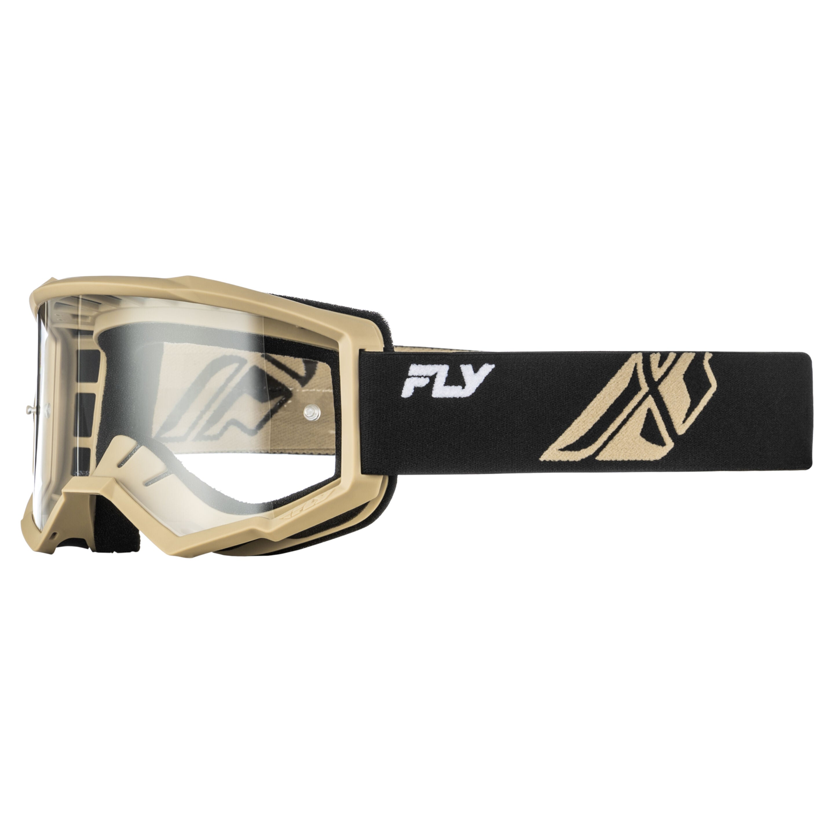 Fly Racing Focus Goggle - Youth - Black/Khaki - Clear Lens