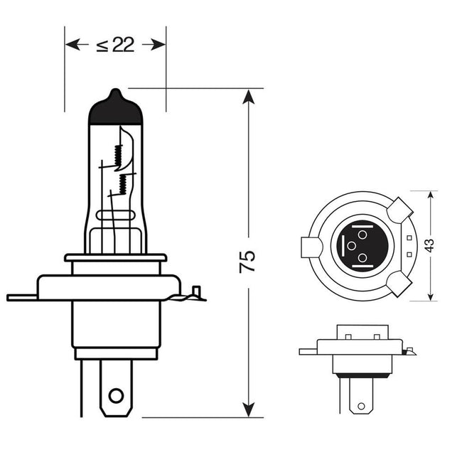 BULB - HALOGEN 12V 35/35W - HS1 PX43T Hover Image