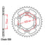 REAR SPROCKET - STEEL 43T 530P (42-D08-43)