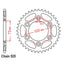 REAR SPROCKET - STEEL 43T 525P (42-D09-43)