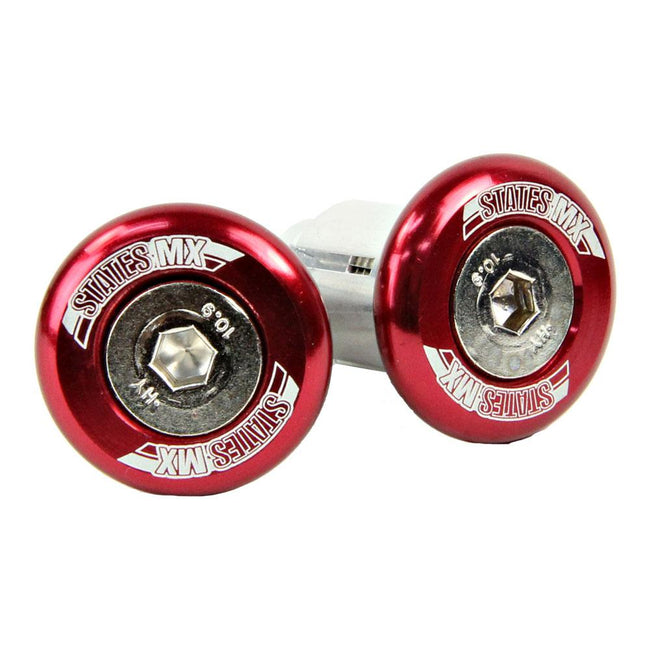 STATES MX OFF-ROAD BAR ENDS - RED Hover Image
