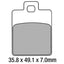 FERODO BRAKE PADS - FDB2057EF (PK = 2 Pads) [BQ10]