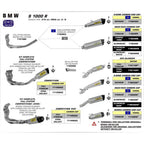 ARROW 71144CKZ Full System Racing - COMP LOW SST & WKS TI W CBN E/C - BMW S1000R 14>16