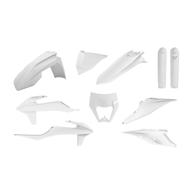 POLISPORT ENDURO KIT KTM EXC/EXCF 20-23 - WHITE (INCL. HEADLIGHT SURROUND & FORK GUARDS) Hover Image