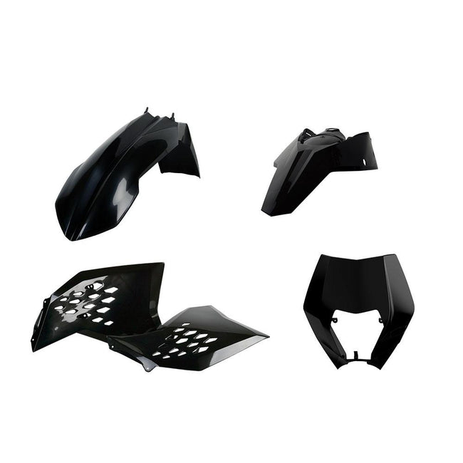 POLISPORT ENDURO KIT KTM EXC/EXC-F 08-11 - BLACK  (INCL. HEADLIGHT SURROUND) Hover Image